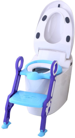 ישבנון מרופד לפעוט עם מונע החלקה ומונע התזה - כחול/סגול