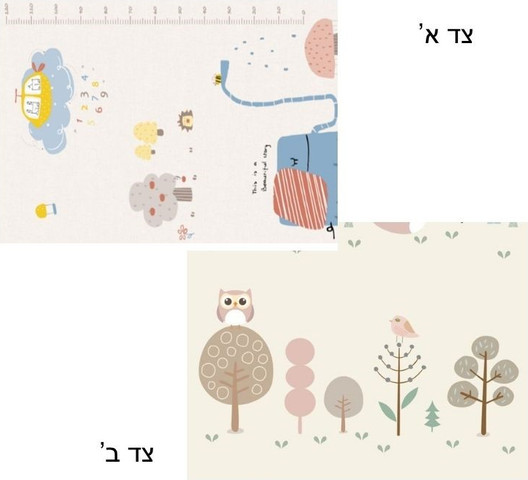 מזרון פעילות עם דפנות מתקפלות פילים / עצים