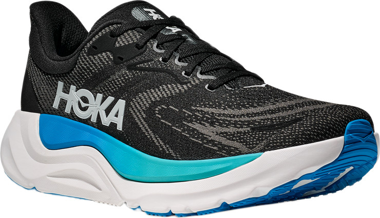 HOKA Arahi Wide 8 - נעלי ספורט גברים הוקה ארהי 8 רחבות בצבע שחור/כחול סקיי