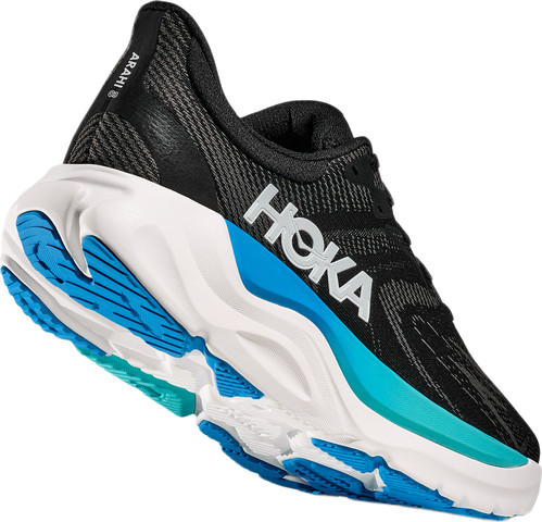 HOKA Arahi Wide 8 - נעלי ספורט גברים הוקה ארהי 8 רחבות בצבע שחור/כחול סקיי