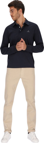 חולצת פולו שרוול ארוך Gant לגברים גזרת Regular fit