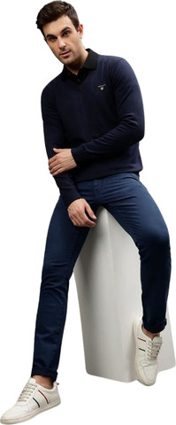 סוודר צווארון וי Gant לגברים גזרת Regular Fit