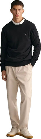סוודר צווארון עגול Gant לגברים גזרת Regular Fit