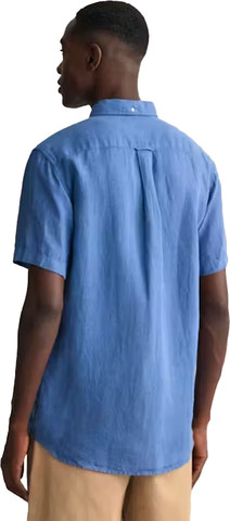 חולצה מכופתרת פשתן שרוול קצר Gant גזרת Regular Fit