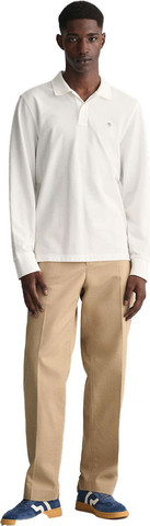 חולצת פולו Gant לגברים עם שרוול ארוך גזרת Regular fit