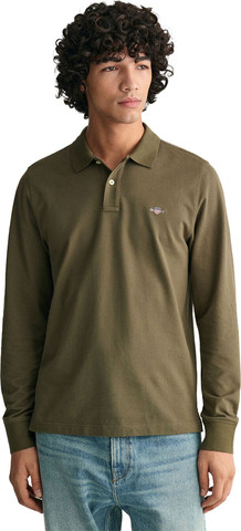 חולצת פולו Gant לגברים עם שרוול ארוך גזרת Regular fit