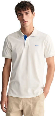 חולצת פולו Gant לגברים דגם Contrast Piqué