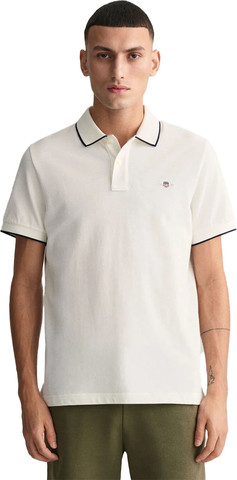 חולצת פולו Gant לגברים דגם Framed Tipped Piqué