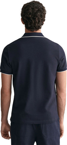 חולצת פולו Gant לגברים דגם Framed Tipped Piqué