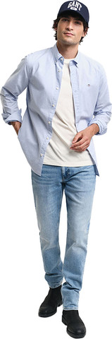 חולצה מכופתרת Gant לגברים סטרץ' גזרת Slim Fit