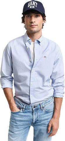 חולצה מכופתרת Gant לגברים סטרץ' גזרת Slim Fit