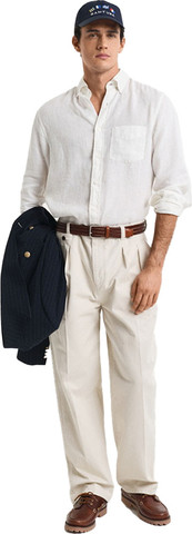 חולצה מכופתרת מפשתן Gant לגברים גזרת Slim Fit