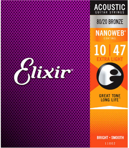 מיתרים לאקוסטית 10 ELIXIR NANOWEB