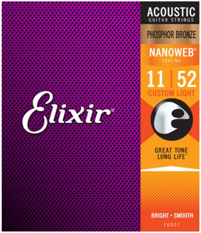 מיתרים לאקוסטית 11 ELIXIR NANOWEB