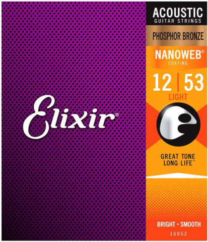 מיתרים לאקוסטית 12 ELIXIR NANOWEB