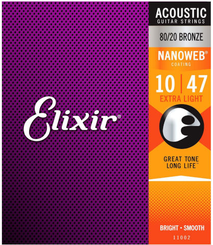 מיתרים לאקוסטית 10 ELIXIR NANO