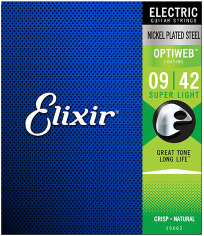 מיתרים לחשמלית 09-42 ELIXIR OPTIWEB