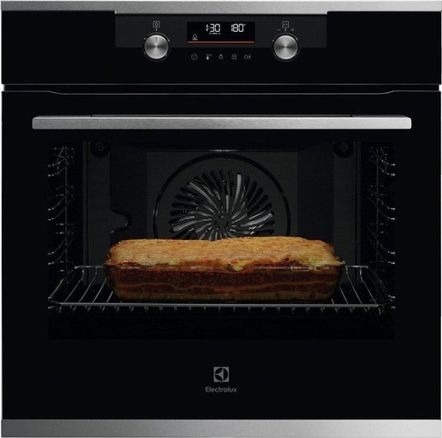 תנור בנוי פירוליטי - 71 ליטר Electrolux אלקטרולוקס EOP7528X זכוכית שחורה משולב נירוסטה