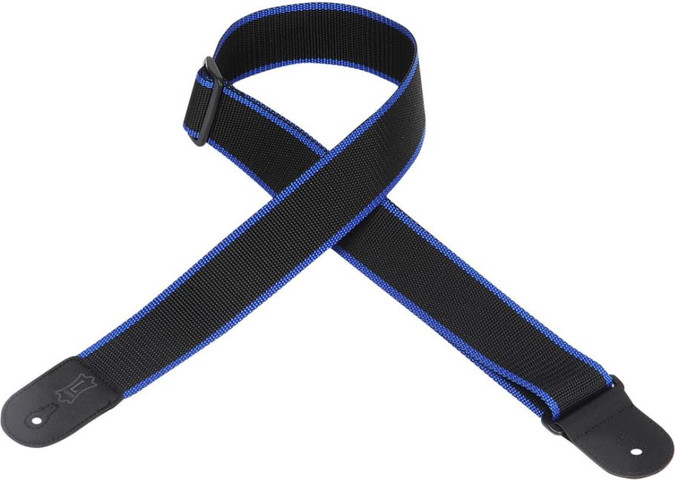 רצועה לגיטרה בצבע שחור / כחול "2  M8POLY-BKB