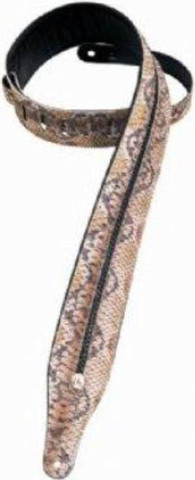 רצועה לגיטרה מעור נחש קוברה מהודרת PC17S-BRN