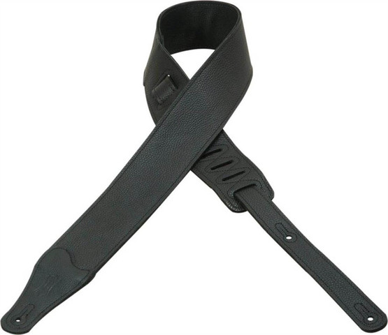 רצועה לגיטרה "2.5 מעור רך שחורה  M26BL-BLK