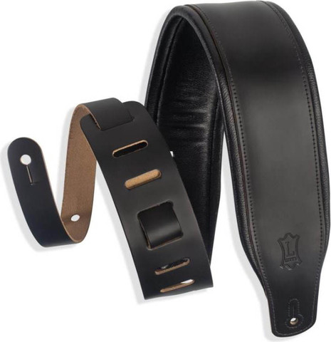 רצועה לגיטרה "3  M26PD-BLK Top Grain Leather Guitar S