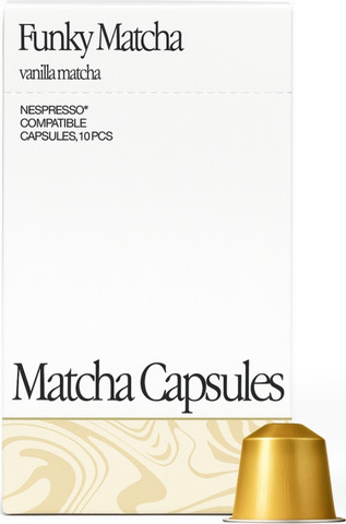קפסולות מאצ'ה בטעם וניל תואם Nespresso®