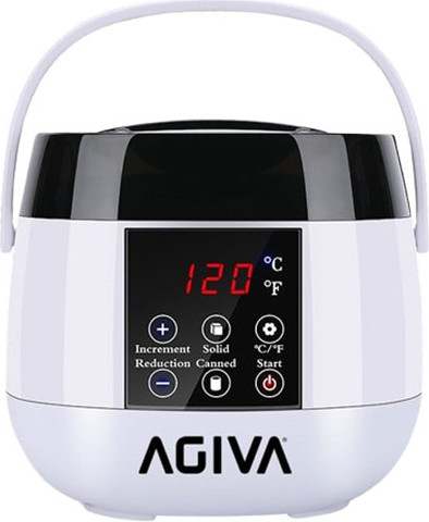 מחמם שעווה דיגיטלי מקצועי AGIVA WaxPro 360 - לבן + מתנות