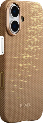 כיסוי PITAKA ל-iPhone 17 – Golden Glint