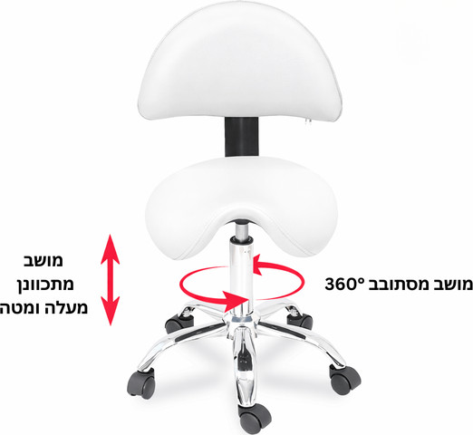 כיסא אוכף מקצועי למטפלים- אוף וויט