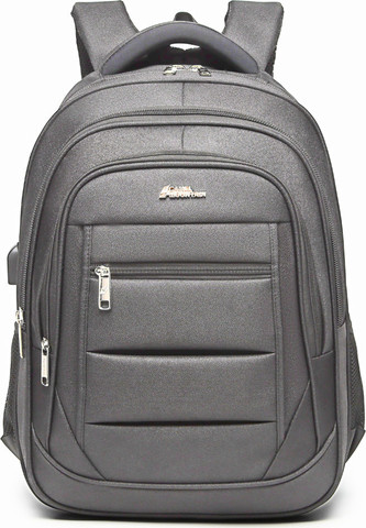 תיק גב Roxy™ למחשב 15.6 אינץ' עמיד במים עם USB - אפור
