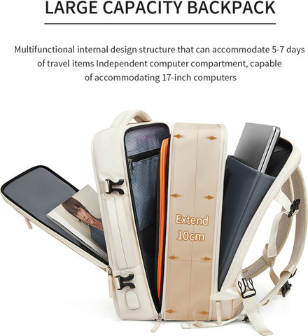 תיק גב TrailPod Prime 20L למחשב 17 אינץ' עם יציאת USB - שחור