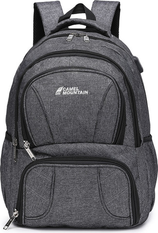 תיק גב Himalaya 32L למחשב 16 אינץ' עם יציאת USB מבית כאמל מאונטין - אפור