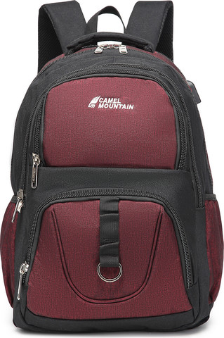 תיק גב Peak 33L למחשב 16 אינץ' עם יציאת USB מבית כאמל מאונטין - שחור/אדום