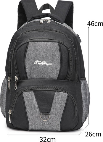 תיק גב Orogeny™ 35L למחשב 16 אינץ' עם USB - אפור