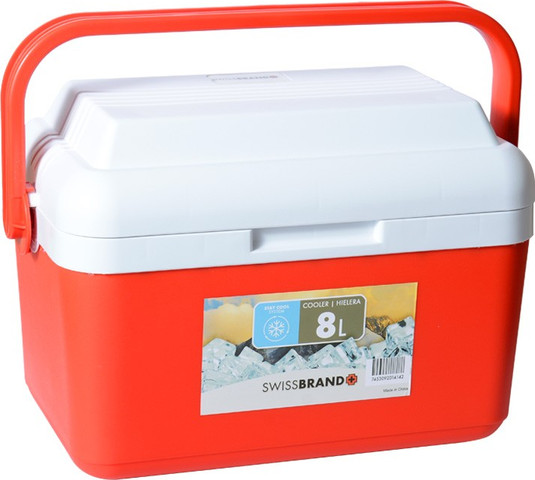 צידנית / קולר נשיאה השומר קור מבית SWISSBRAND דגם PORTABLE 8L אדום