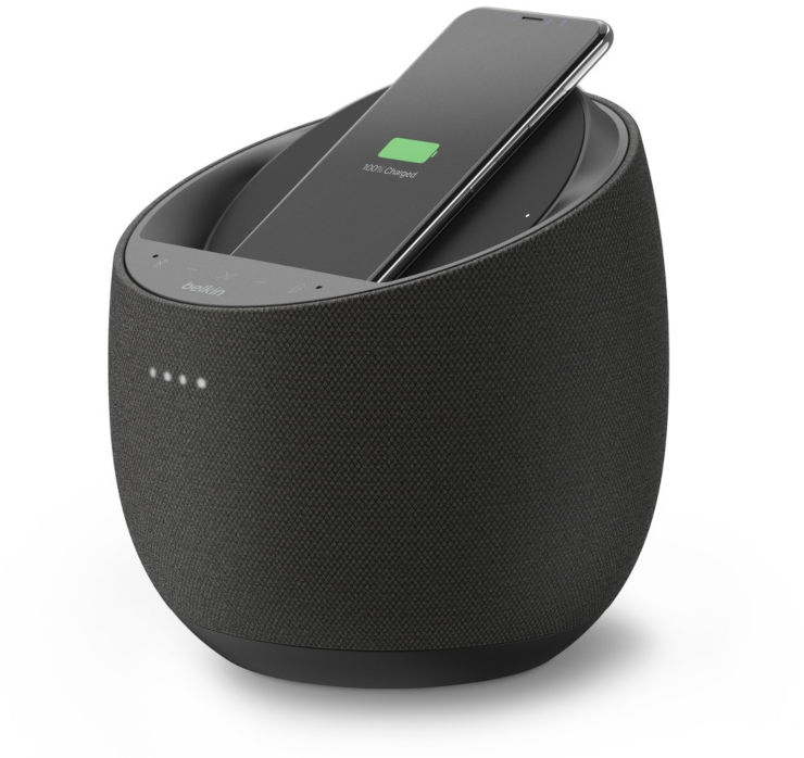 רמקול Hi-Fi חכם משולב משטח טעינה אלחוטי Belkin בלקין SoundForm Elite שחור