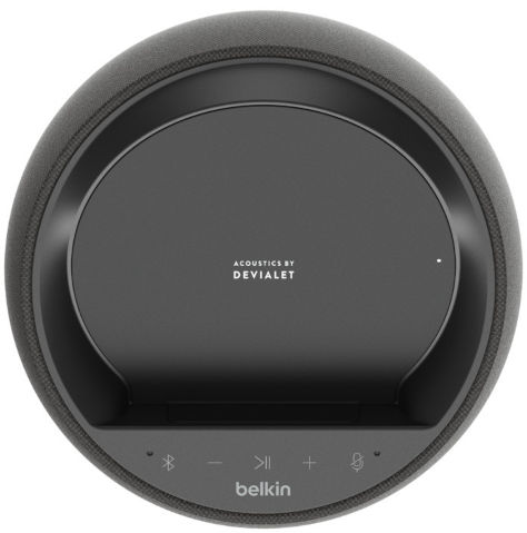 רמקול Hi-Fi חכם משולב משטח טעינה אלחוטי Belkin בלקין SoundForm Elite שחור