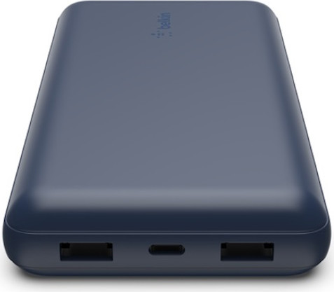 סוללת גיבוי ניידת 20,000mAh כולל חיבור Belkin USB-C בלקין BPB012 כחול