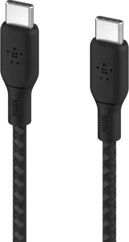 כבל USB-C ל- USB-C סיליקון קלוע BOOST CHARGE 'מ3 שחור