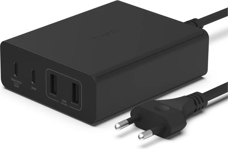מטען קיר מהיר בעל 4 יציאות Belkin BoostCharge Pro 108W בלקין WCH010vfBK