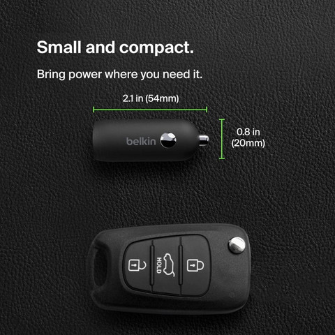 מטען מהיר לרכב BOOST CHARGE 30W USB-C PD עם כבל USB-C ל-Lightning CCA004bt1MBKB5