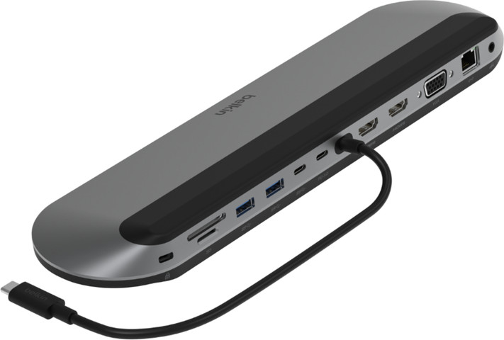 תחנת עגינה אוניברסלית 11 פורטים בחיבורUSB-C  דגם INC014BTSGY אפור