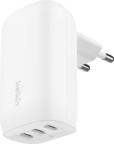 מטען קיר 3 יציאות Belkin BoostCharge USB-C PPS 67W לבן