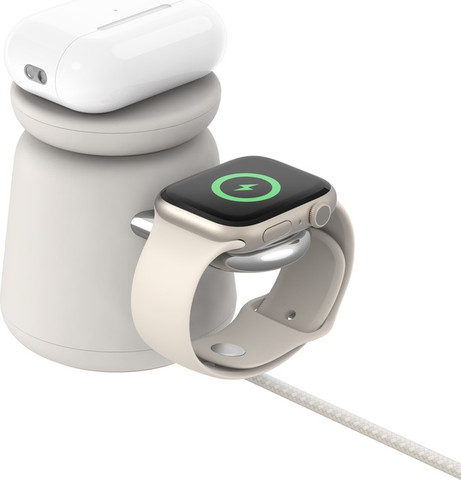 מעמד טעינה אלחוטי 2 ב-1 Belkin בלקין BoostCharge Pro MagSafe לבן