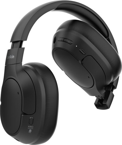 אוזניות קשת אלחוטיות Belkin SoundForm Isolate עם סינון רעשים ANC בחרו צבע שחור