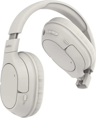 אוזניות אלחוטיות Belkin SoundForm Over-Ear סוללה ל-60 שעות בחרו צבע שמנת