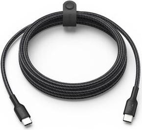 כבל גיימינג קלוע USB-C ל-USB-C  – Belkin 60W מתאים ל-Nintendo Switch 2 שחור