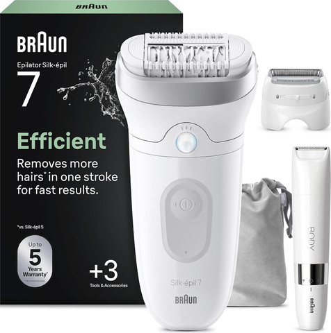 מסיר שיער נטען יבש/רטוב Braun בראון Silk-epil 7 7-441