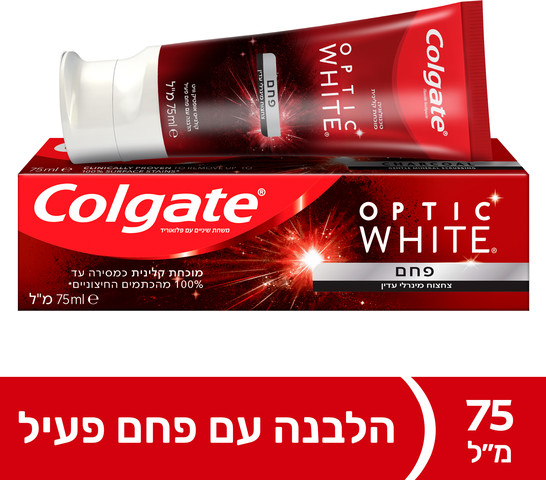 משחת שיניים אופטיק וויט פחם - כשר לפסח